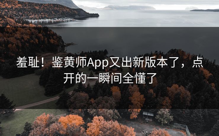 羞耻！鉴黄师App又出新版本了，点开的一瞬间全懂了