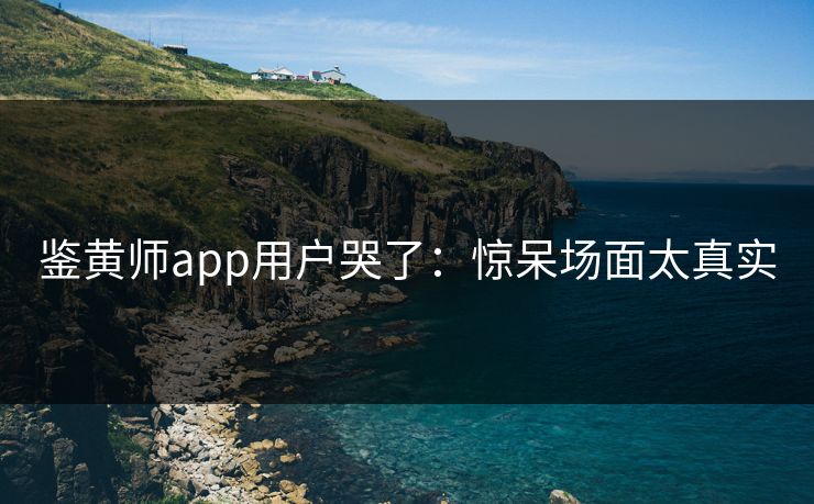 鉴黄师app用户哭了：惊呆场面太真实