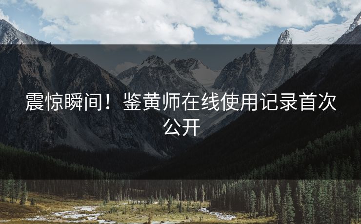 震惊瞬间！鉴黄师在线使用记录首次公开