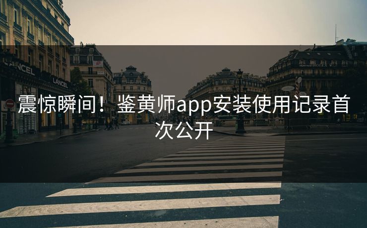 震惊瞬间！鉴黄师app安装使用记录首次公开