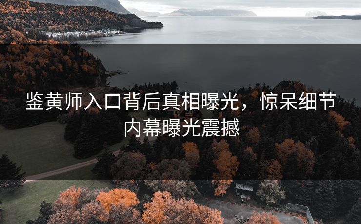 鉴黄师入口背后真相曝光，惊呆细节内幕曝光震撼