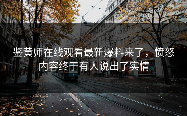 鉴黄师在线观看最新爆料来了，愤怒内容终于有人说出了实情