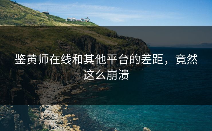 鉴黄师在线和其他平台的差距，竟然这么崩溃