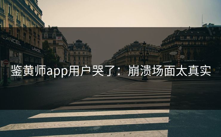 鉴黄师app用户哭了：崩溃场面太真实