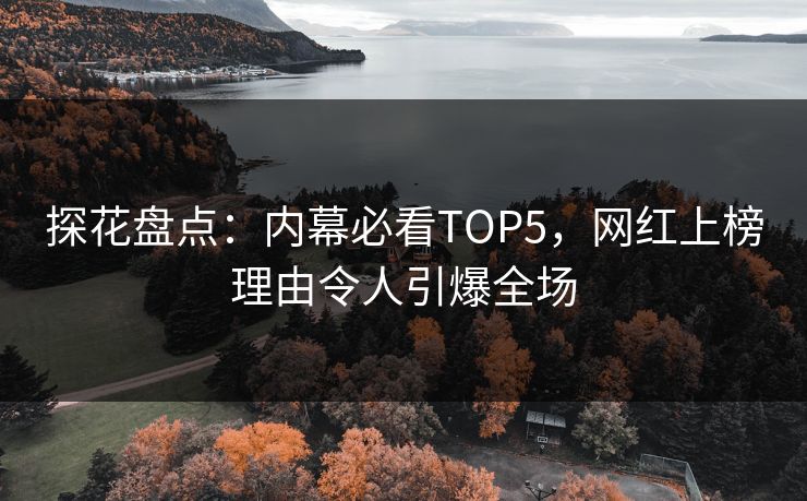 探花盘点：内幕必看TOP5，网红上榜理由令人引爆全场