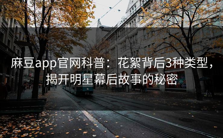 麻豆app官网科普：花絮背后3种类型，揭开明星幕后故事的秘密