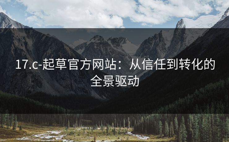 17.c-起草官方网站：从信任到转化的全景驱动